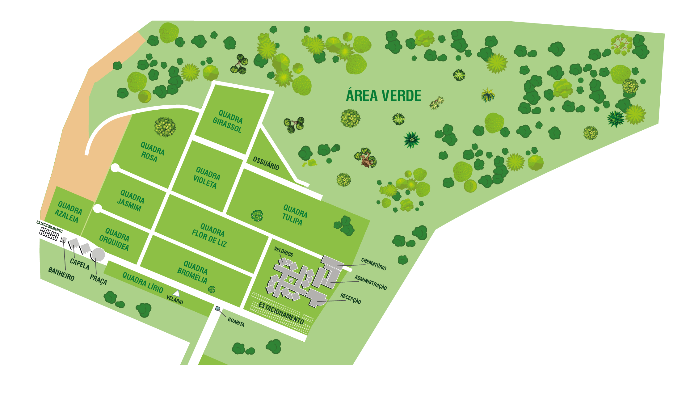 Mapa do Cemitério Belo Vale